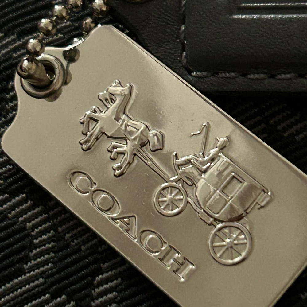 Coach Black and Gray Patterned Tote - Picture 14 of 14